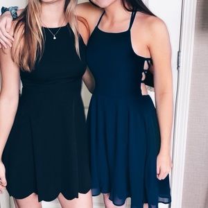 strappy navy blue Lulu’s dress